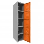 Locker metálico dual grande - 5 puertas naranja